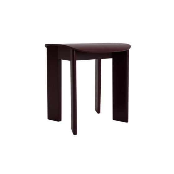 Chisel 10 Stool - Dark Bordeaux Lacquered Beech