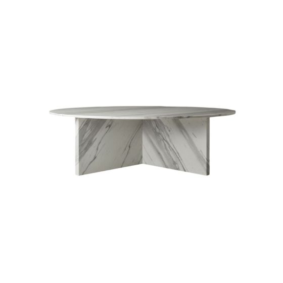 Calacatta Greece Marble Coffee Table Ø110 - White