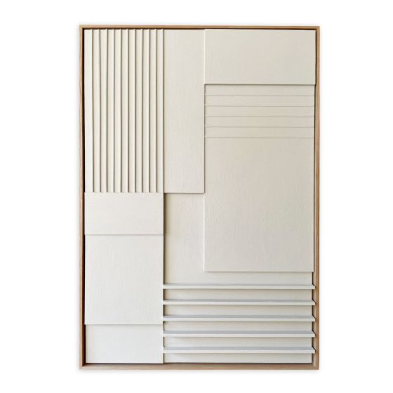 Relief in Oak Frame 1, Size 74x113 - Linen