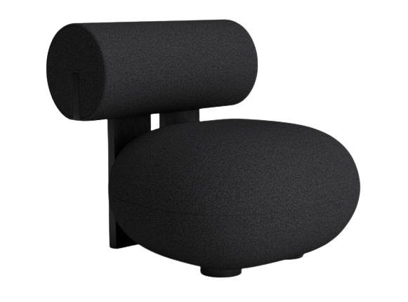 Hippo Lounge - Black Oak/Black Upholstery Sahco Kvadrat Zero 0010