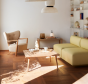 In Between Coffee Table SK24 L90 W90 H40 cm Solid wood - Oiled oak