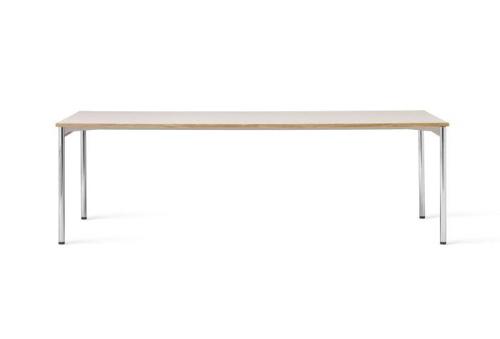 Co Table 240x100 - Chrome/Creme Laminate