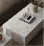 Plinth Low Table - White Marble Carrara