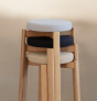 Passage Stool - Walnut/Audo Boucle 06