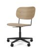 Co Task Chair without Armrests - Natural Oak/Black aluminium