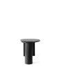 The Eclipse W160 Desk - Dark Oiled Polished Oak/Black Round Steel Columne