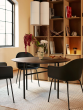 Harbour Dining Chair Steel Base Plastic - Black/Black