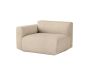 Develius Sofa EV1A Left Armrest Felt Gliders - Upholstery (Ecriture 0240)