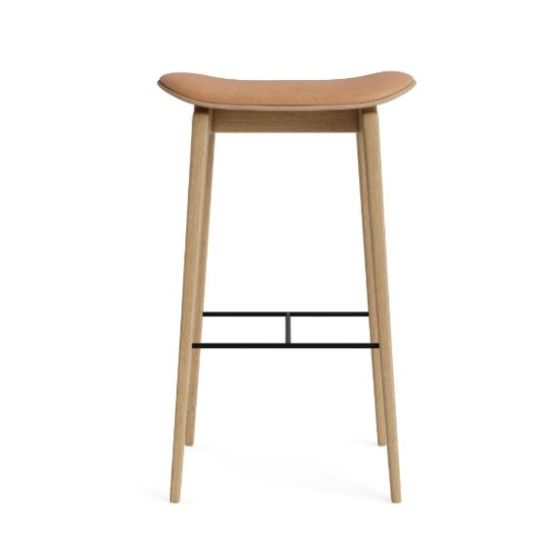 NY11 Bar Stool - Natural Oak/Sensen Leather/Spectrum Leather Mineral 30160