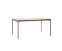 Ville Outdoor Dining Table AV25 L150 W90 H73 Cm Warm Black Frame Teak - Untreated