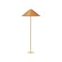 9602 Floor Lamp - Brass/Wicker Willow