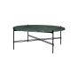 TS Coffee Table Ø105 - Black Base / Green Guatemala Marble Top