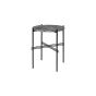 TS Side Table Ø40 - Black Base / Grey Emperador Marble Top