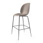 Beetle Bar 75 Chair - Black Matt/New Beige, Plastic Glides