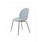 Beetle Dining Chair - Conic Black Matt Base - Front Upholstered Lunar Gray/Mumble, Glamour 10, G2 Standard