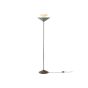 Gio Floor Lamp LN28 - Emperador Marble Base / Dark Chrome & Ecru White