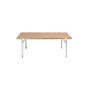 Union Coffee Table - Aluminum / Warm Brown Ash