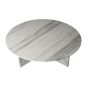 Calacatta Greece Marble Coffee Table Ø110 - White