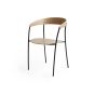 Missing Dining Armchair - Black Steel Frame / Oak