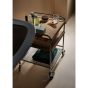 Alima Trolley NDS2 W44 D42 H55 CM - Chrome Frame / Lacquered Walnut Tray
