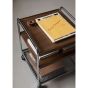 Alima Trolley NDS2 W44 D42 H55 CM - Chrome Frame / Lacquered Walnut Tray
