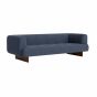 Quilton Lift 3 seater Black oak base-Full upholstery-Turf-Blue grey