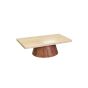 Beige Travertine Top and Red Travertine Base Marble Coffee Table