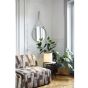 TS Side Table Ø40 - Black Base / Grey Emperador Marble Top