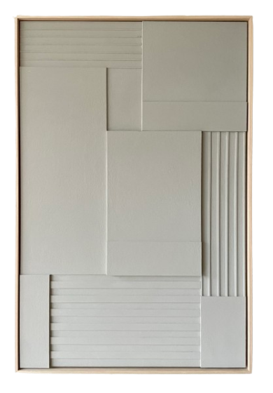Relief In Oak Frame 73X113 SH:03:01 - Rue Bottero