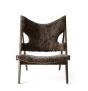 Knitting Lounge Chair Dark Stained Base - Sheepskin Curly, Root