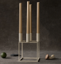 Kubus 4 Candle Holder - Ivory Plated