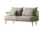 Fly Sofa SC2 2-seater Back & seat upholstered cushions Oiled oak frame