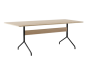 Pavilion Dining Table AV19 L200 W90 H73 Cm Black Legs Veneer - Edge Clear Lacquered Oak