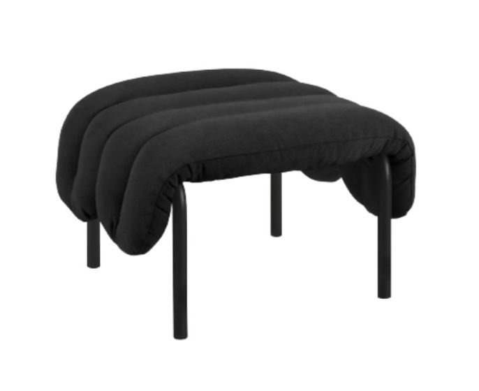 Puffy Ottoman - Anthracite/Black Grey PC, by Faye Toogood