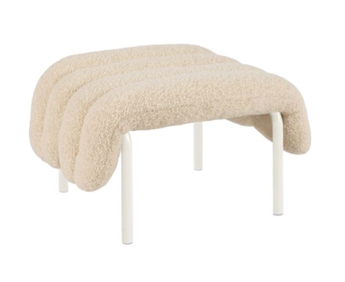 Puffy Ottoman - Eggshell/Cream PC, by Faye Toogood
