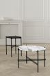 TS Coffee Table Ø105 Round - Black/White Carrara Marble
