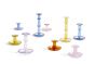 Flare Candleholder Tall - Light Blue with Red Rim