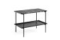 Rebar Side Table L75 x W44 xH55 - Soft Black Frame/Soft Black Tray/Black Marble Tabletop
