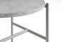 Rebar Side Table Ø45 x H40.5 - Fossil Grey Powder Coated Steel Frame/Grey Marble Tabletop