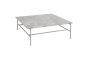 Rebar Coffee Table Fossil Grey Powder Coated Steel Frame L100 x W104 x H33 - Grey Marble Tabletop