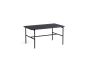 Rebar Coffee Table L80 x W49 x H40.5 - Soft Black Powder Coated Steel Frame/Black Marble Tabletop