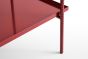 Rebar Side Table L75 x W44H55 - Barn Red Frame/Barn Red Tray/Grey Marble Tabletop