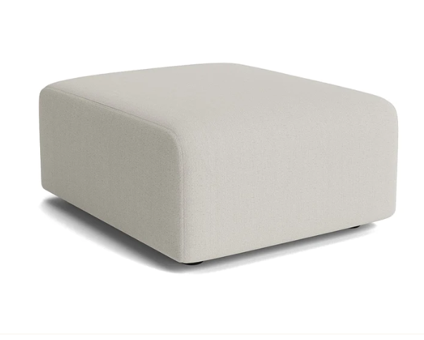 Studio Ottoman Classic Fully Upholstered Outdoor - Savane Whisper