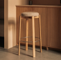 Passage Bar Stool - Natural Oak/Audo Boucle 02