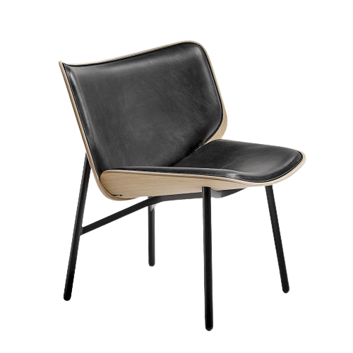 Dapper Chair - Black Legs/Oak/Upholstery Sence-Black