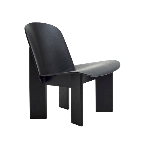 Chisel Lounge Chair - Black Oak