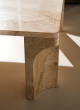 Doric Coffee Tables 80cm - Neutral White Travertine