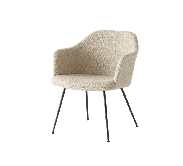 Rely Lounge Chair HW104 Fully & seat upholstered Black tube base Acca 0201