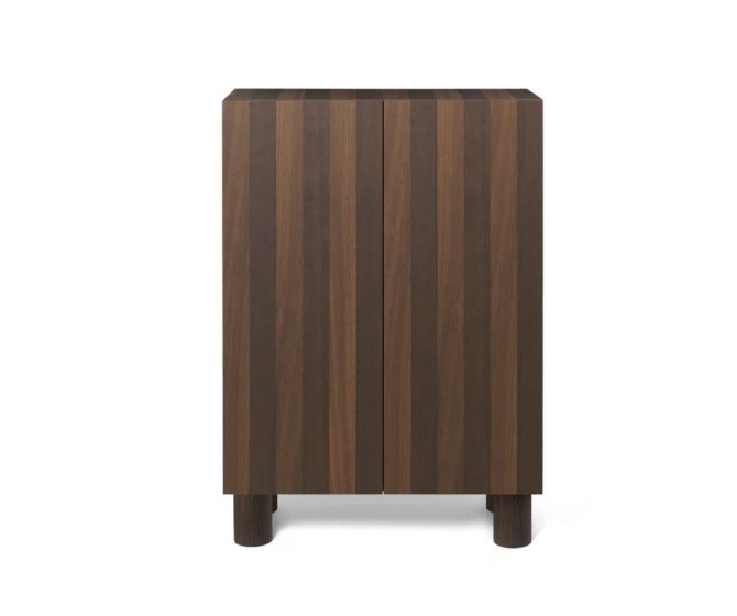 Post Storage Cabinet - Smoked Oak