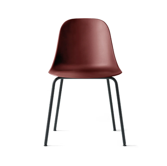 Harbour Side Dining Chair - Black Steel Base/ Burned Red